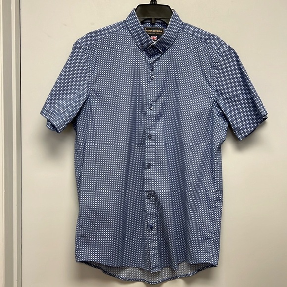 Guide London Premium Range Men’s Short Sleeve Button Down Shirt Size Medium - Picture 2 of 11